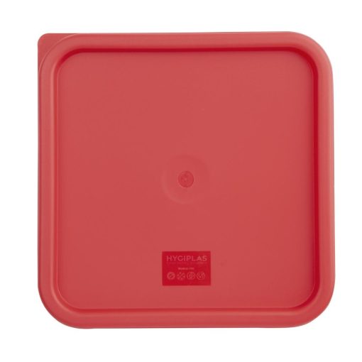 Vogue Square Food Storage Container Lid Red Large (CF042)