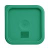 Vogue Polycarbonate Square Food Storage Container Lid Green Small (CF046)