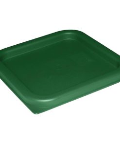 Vogue Polycarbonate Square Food Storage Container Lid Green Large (CF048)