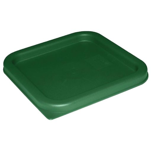 Vogue Polycarbonate Square Food Storage Container Lid Green Large (CF048)