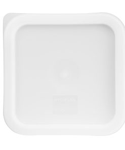 Vogue Polycarbonate Square Food Storage Container Lid White Small (CF049)