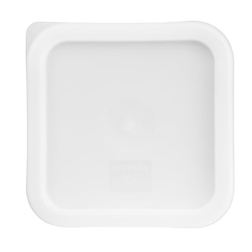 Vogue Polycarbonate Square Food Storage Container Lid White Small (CF049)