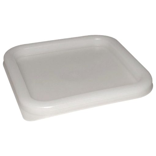 Vogue Polycarbonate Square Food Storage Container Lid White Medium (CF050)