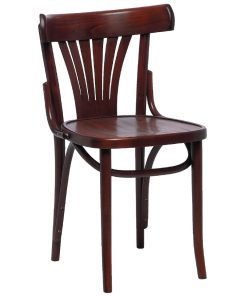 Fameg Bentwood Bistro Fan Back Side Chairs Walnut (Pack of 2) (CF143)