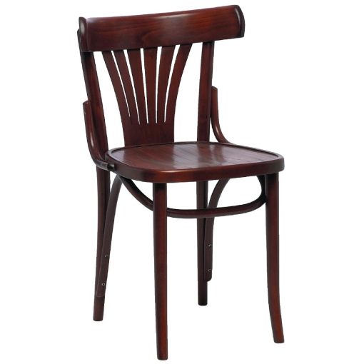 Fameg Bentwood Bistro Fan Back Side Chairs Walnut (Pack of 2) (CF143)