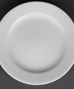 Royal Porcelain Classic White Wide Rim Plates 210mm (Pack of 12) (CG007)