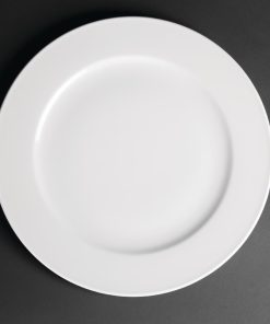 Royal Porcelain Classic White Wide Rim Plates 310mm (Pack of 12) (CG011)