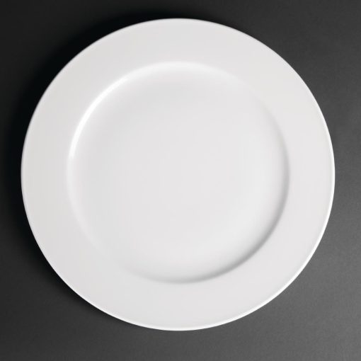 Royal Porcelain Classic White Wide Rim Plates 310mm (Pack of 12) (CG011)
