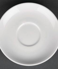 Royal Porcelain Classic White Espresso Cups Saucer 125mm (Pack of 12) (CG034)