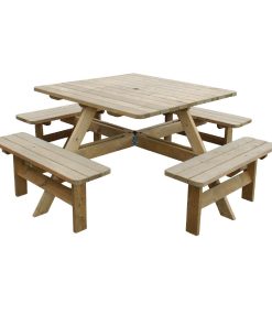 Rowlinson Square Wooden Picnic Table 6.5ft (CG096)