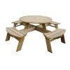 Rowlinson Round Wooden Picnic Table 6.5ft (CG097)