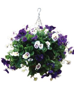 22" Purple and White Pansy Ball (CG570)