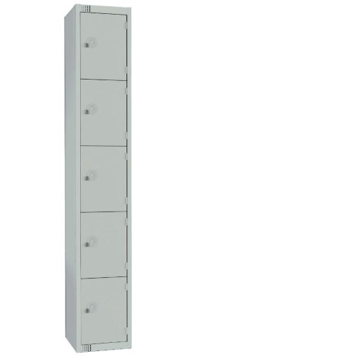 Elite Five Door Manual Combination Locker Locker Grey with Sloping Top (CG610-CLS)