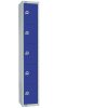 Elite Five Door Electronic Combination Locker with Sloping Top Blue (CG612-ELS)