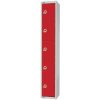 Elite Five Door Manual Combination Locker Locker Red (CG613-CL)