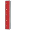 Elite Five Door Electronic Combination Locker with Sloping Top Red (CG613-ELS)