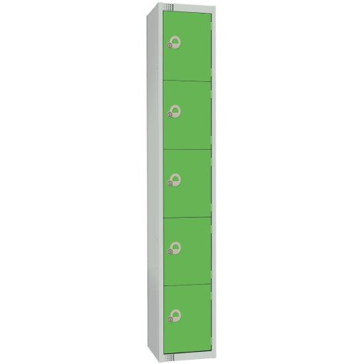 Elite Five Door Manual Combination Locker Locker Green (CG614-CL)