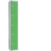 Elite Five Door Coin Return Locker with Sloping Top Green (CG614-CNS)