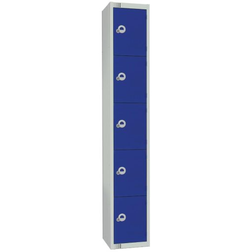 Elite Five Door Coin Return Locker Blue (CG617-CN)