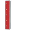 Elite Five Door Coin Return Locker with Sloping Top Red (CG618-CNS)