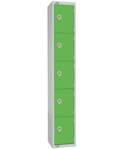 Elite Five Door Manual Combination Locker Locker Green (CG619-CL)