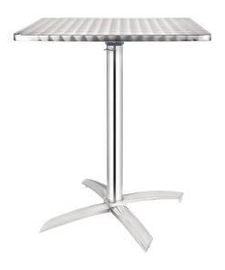 Bolero Square Stainless Steel Flip Top Table 600mm (Single) (CG838)