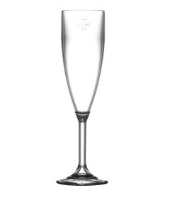 BBP Polycarbonate Champagne Flutes 200ml CE Marked at 175ml (Pack of 12) (CG945)
