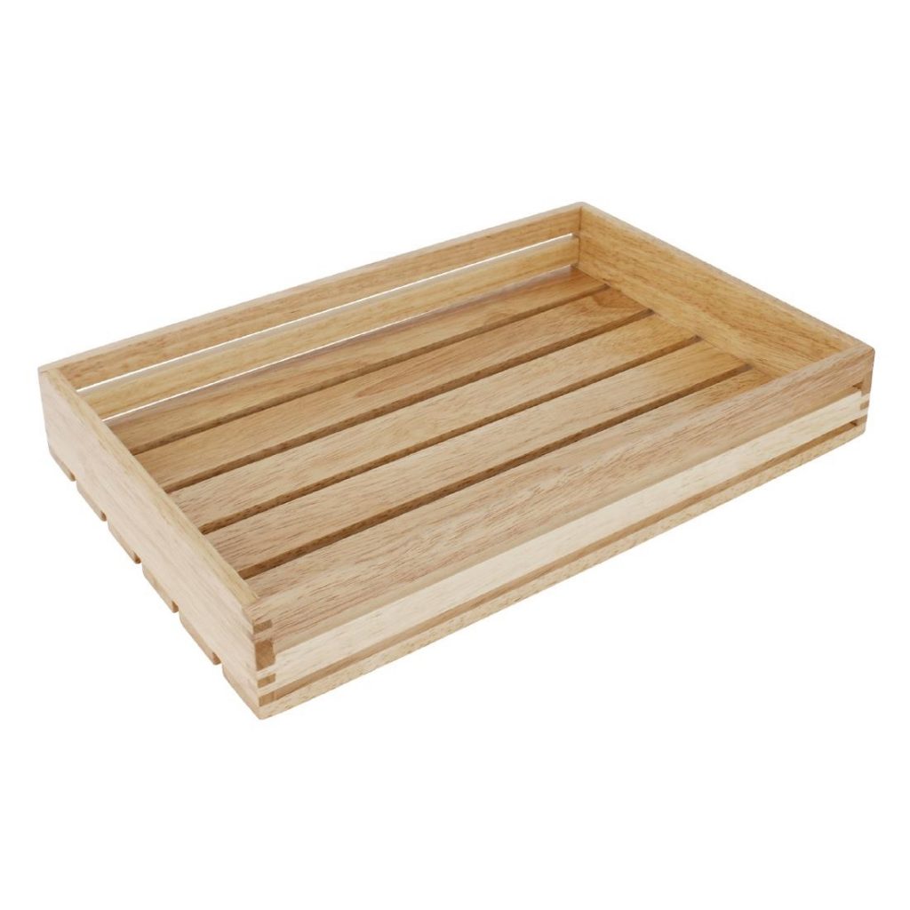 Olympia Low Sided Wooden Crate (CK959) CaterSpeed