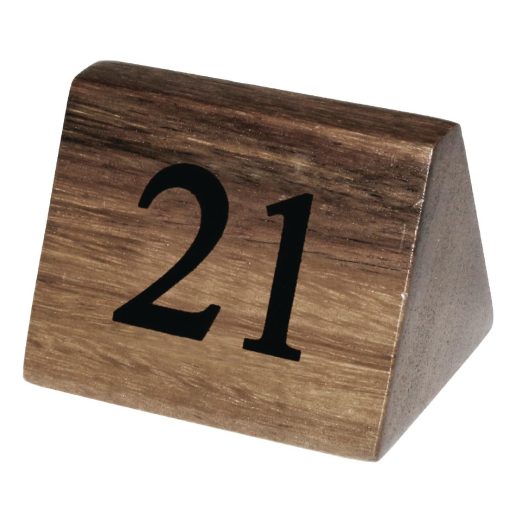 Wooden Table Number Signs Numbers 21-30 (Pack of 10) (CL298)