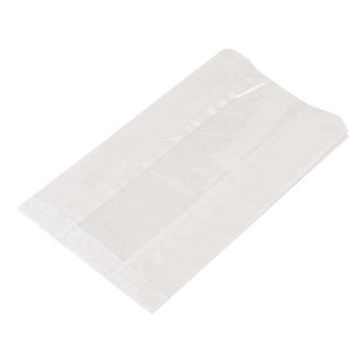 Vegware Compostable Glassine Hot Food Bags With NatureFlex Window Large (Pack of 500) (CL688)