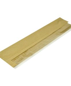 Vegware Compostable Kraft Baguette Bags With PLA Window (Pack of 1000) (CL693)