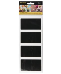 Securit Adhesive Chalkboard Labels Rectangle (Pack of 8) (CM569)