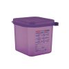 Araven Allergen Polypropylene 1/6 Gastronorm Food Container Purple 2.6L (CM786)