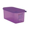 Araven Allergen Polypropylene 1/3 Gastronorm Food Container Purple 6Ltr (CM788)
