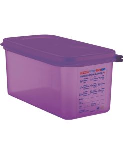 Araven Allergen Polypropylene 1/3 Gastronorm Food Container Purple 6Ltr (CM788)
