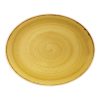 Churchill Stonecast Oval Coupe Plate Mustard Seed Yellow 192mm (Pack of 12) (CN314)