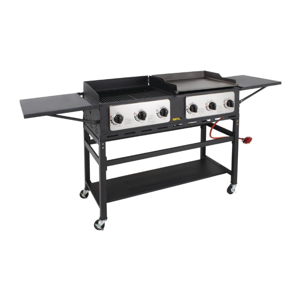 buffalo 6 burner combi bbq grill and griddle