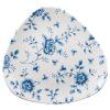 Churchill Vintage Prints Blue Rose Chintz Pattern Triangle Plate 229mm (Pack of 12) (CP544)