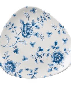Churchill Vintage Prints Blue Rose Chintz Pattern Triangle Plate 192mm (Pack of 12) (CP545)