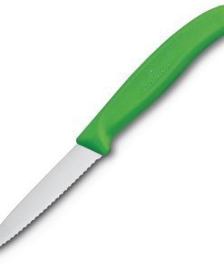 Victorinox Serrated Paring Knife Green 8cm (CP841)
