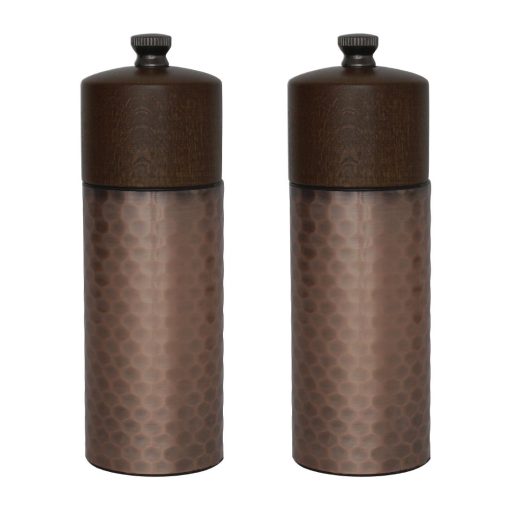 Olympia Copper Wood Salt and Pepper Mill Set (Pack of 2) (CR689)