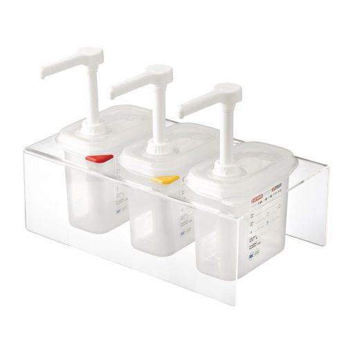 Araven Sauce Dispensers GN 1/9 Transparent 1.5Ltr (Pack of 3) (CR823)