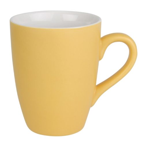 Olympia Matt Pastel Mug Yellow 340ml (Pack of 6) (CS040)