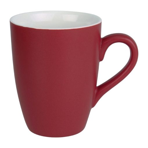 Olympia Matt Pastel Mug Red 340ml (Pack of 6) (CS043)