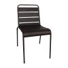 Bolero Black Slatted Steel Side Chairs (Pack of 4) (CS728)