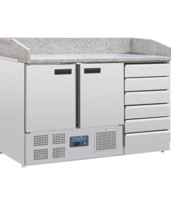 Polar G-Series Double Door Pizza Counter with Granite Top and Dough Drawers (CT425)