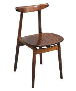 Fameg Walnut Cowhorn Side Chair (Pack of 2) (CW008)