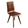 Fameg Wooden Flow Bentwood Walnut Side Chairs (Pack of 2) (CW009)