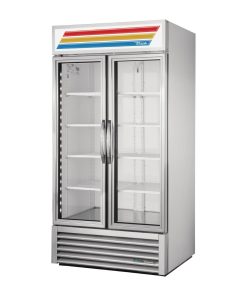 True 2 Glass Door 991L Upright Display Fridge Aluminium GDM-35HC-TSL01 (CW389)