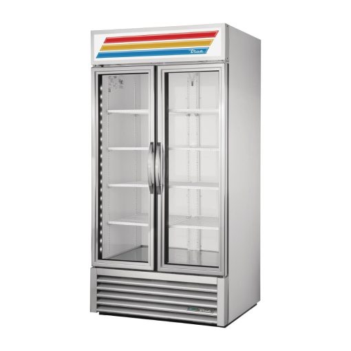 True 2 Glass Door 991L Upright Display Fridge Aluminium GDM-35HC-TSL01 (CW389)